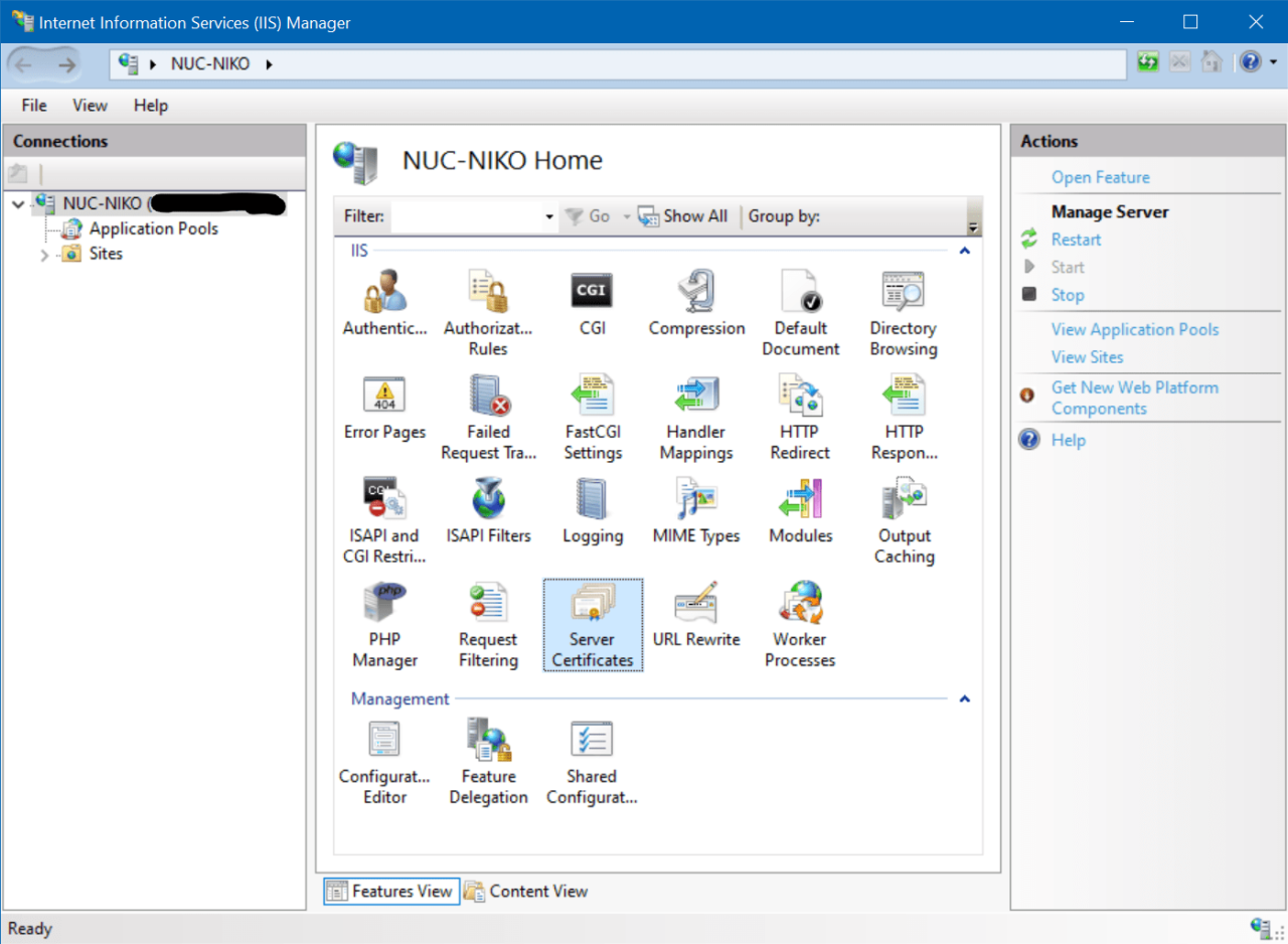 Iis server windows me import icon manager