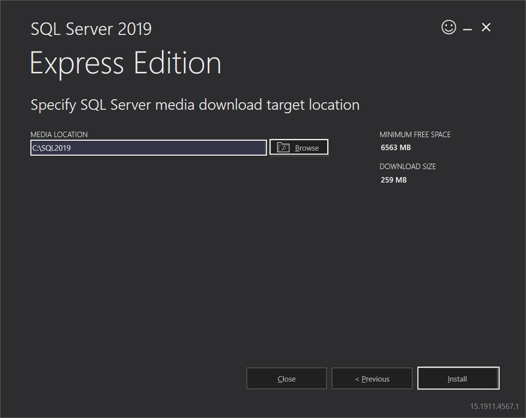 Sql server express microsoft edition file setup