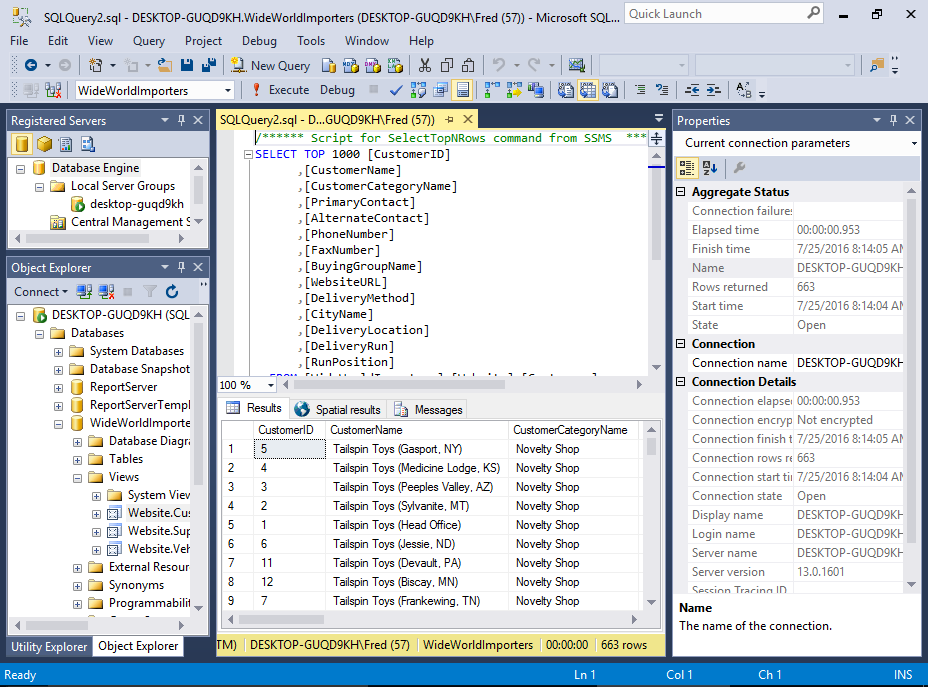 Sql server management studio ssms windows tutorial screenshot window other open